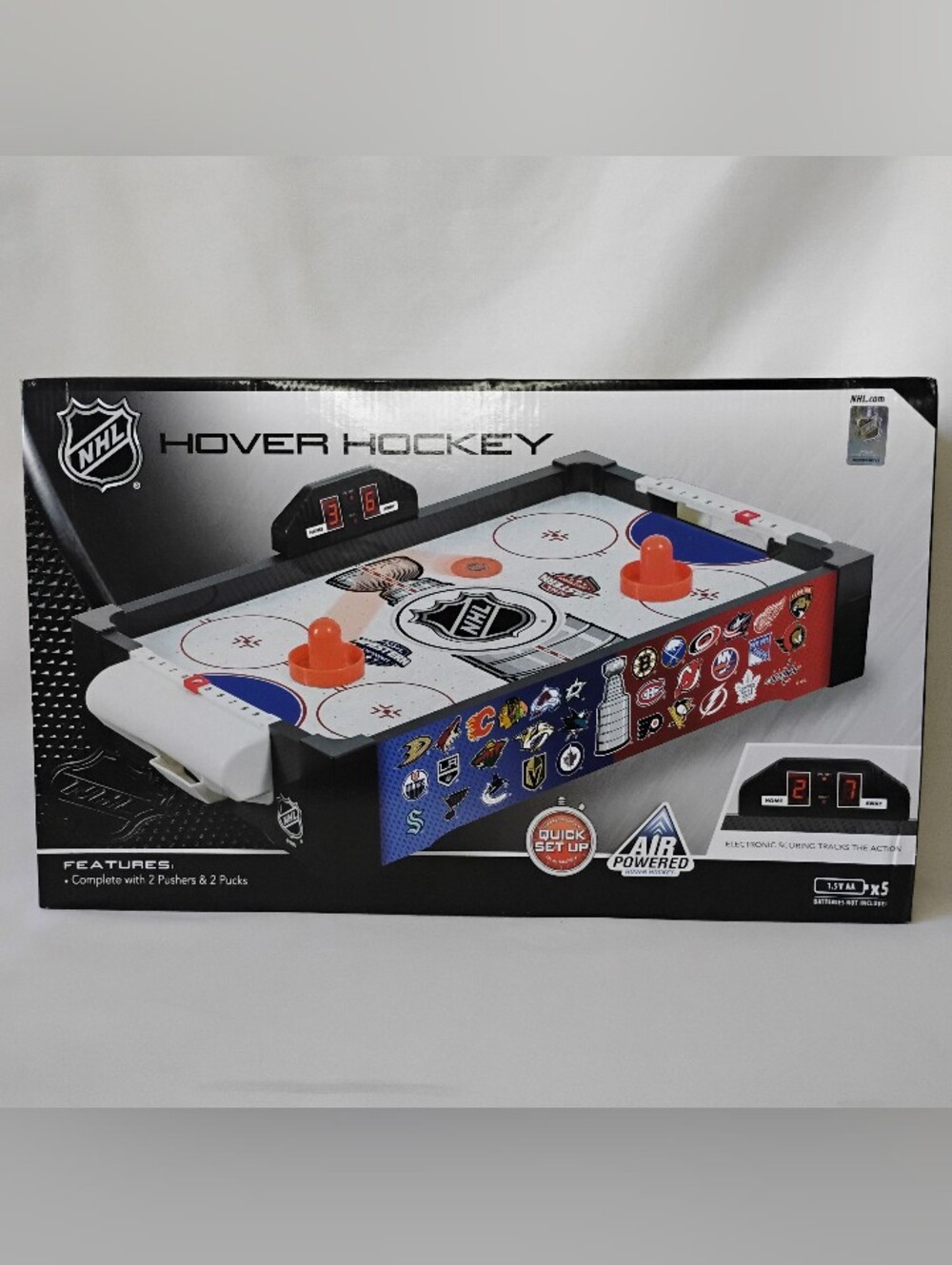 Official NHL Tabletop Hover Hockey Air Hockey 2 Player Party Game Night Family
